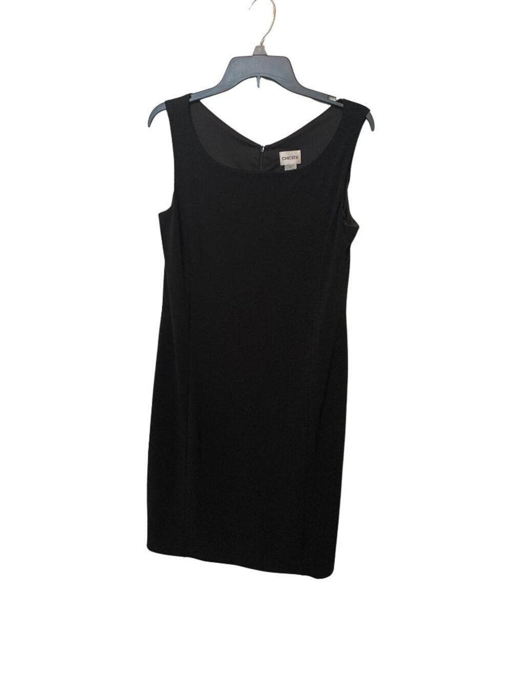 Chico's Classic Black Sleeveless Sheath Dress 1.5 medium 10